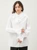 Mira Owen Detachable Ruffle White Blouse, 09WFB251188, Women's,