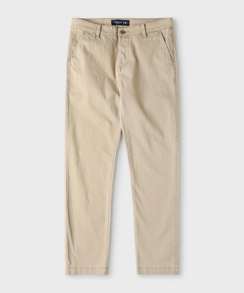 PANICALE Beige Washed Cotton Chino Pants