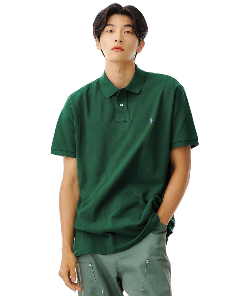 POLO RALPH LAUREN Custom Slim Fit Mesh Polo Shirt - Green