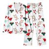 Women's Casual Fashion Christmas Print Long-Sleeve Top And Pants Homewear Set