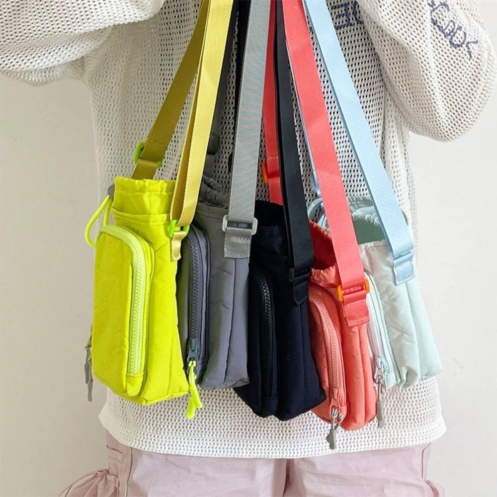 Portable Running Sport Water Bottle Cover With Strap Cup Sleeve Phone Bag Outdoor Camping Accessories Gym Water Bottle Bag
