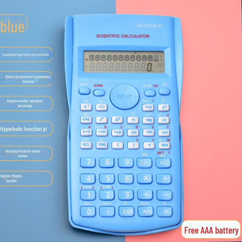 

Научный калькулятор для учащихся младших классов - многофункциональный для использования в классе и на экзаменах With Batteries темно-синий