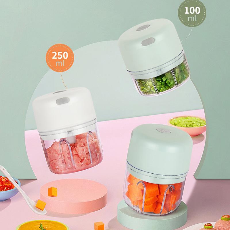 Garlic Puree USB Rechargeable Electric Garlic Pounder Mini Garlic Puree Garlic Press Household Garlic Milling Machine Garlic Punching Machine Garlic