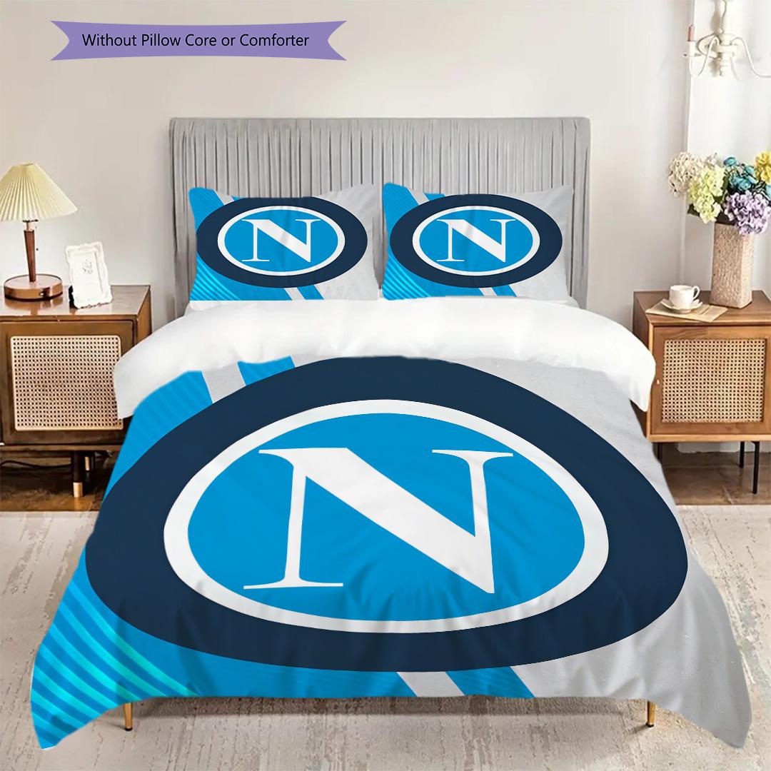 

SSC Napoli Pattern Bedding Quilt Set Quilt Cover Pillowcase Home Decoration Birthday Gift (1 * duvet cover + 2 * pillowcase, without core) 200x220cm