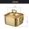 304 Stainless Steel Small Hot Pot One Person, One Pot for Household and Commercial Use Square Personal Hot Pot Chafing Dish