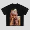 Melanie Martinez Rosa Haare Krone Grafik T-Shirt für Herren Damen Portals Tour Merch Baumwolle Oversized Streetwear T-Shirt