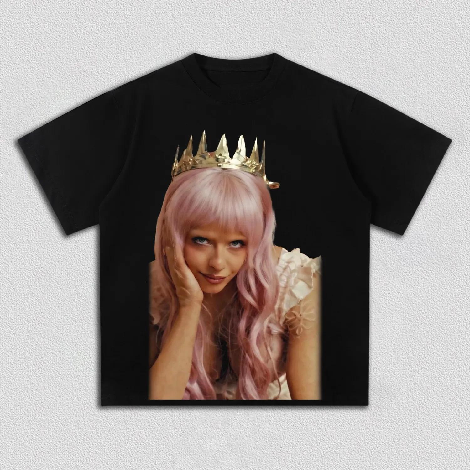 

Melanie Martinez Pink Hair Crown Graphic T Shirt for Men Women Portals Tour Merch Cotton Oversized Streetwear Tee 5XL різнокольоровий