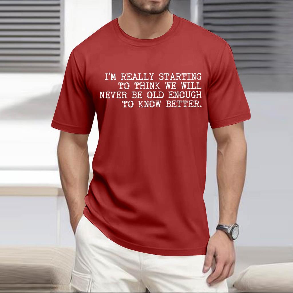 Men'S Fashionable T-Shirt, Street Casual Short Sleeved Clothing