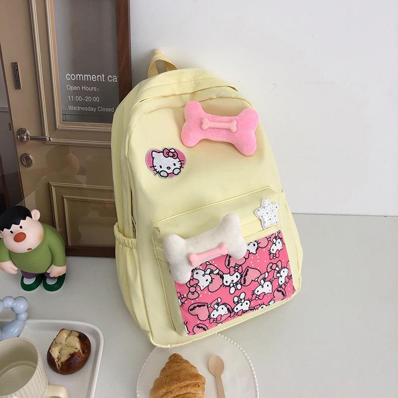Schoolbag new KT cat babes backpack niche cute student campus sense bone cartoon schoolbag large capacity lightweight backpack