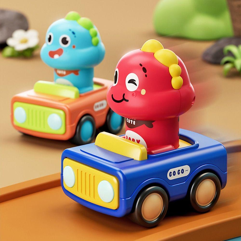 

Educational Cartoon Animal Toy Car Early Learning Pull Back Press Vehicle Toys Children Gift жовтий