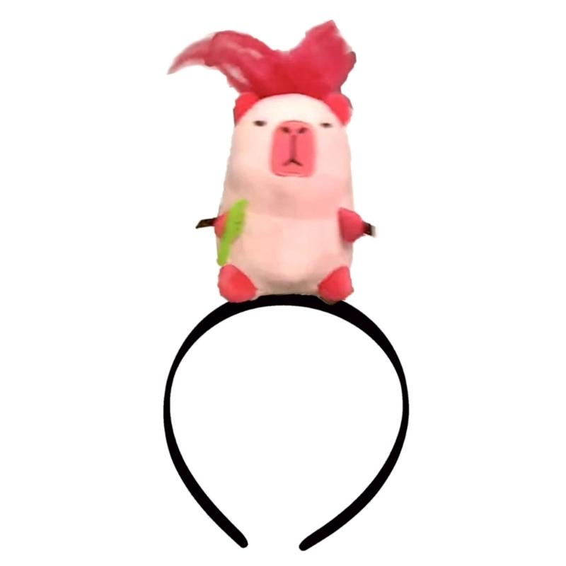 Sött Capybara Hårband Tecknat Djur Hårband Hårbygel för Ungdomar och Cosplay Stilfull Barn Flickor Huvudsmycke Smycken