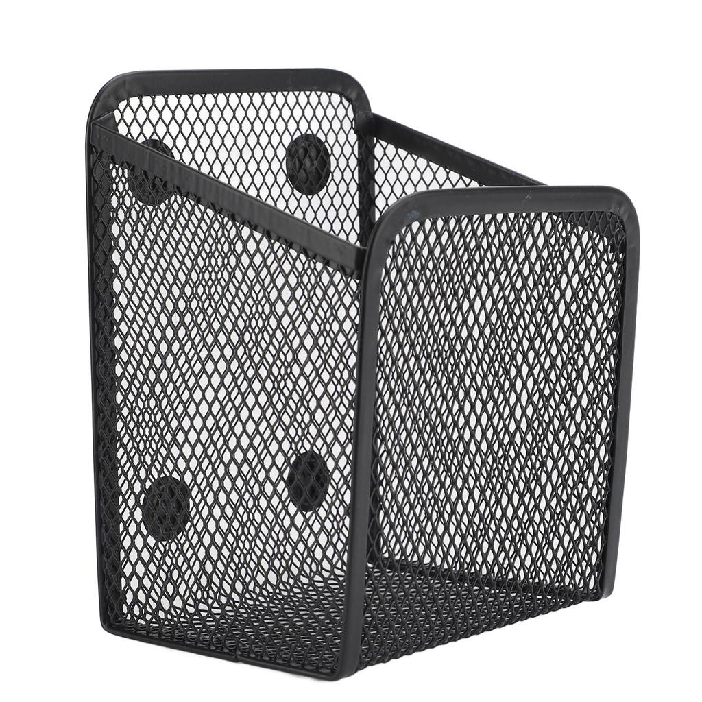Magnetischer Stifthalter Multifunktionaler Metallgitter Schreibwaren Organizer Aufbewahrungskorb für Kühlschrank Whiteboard