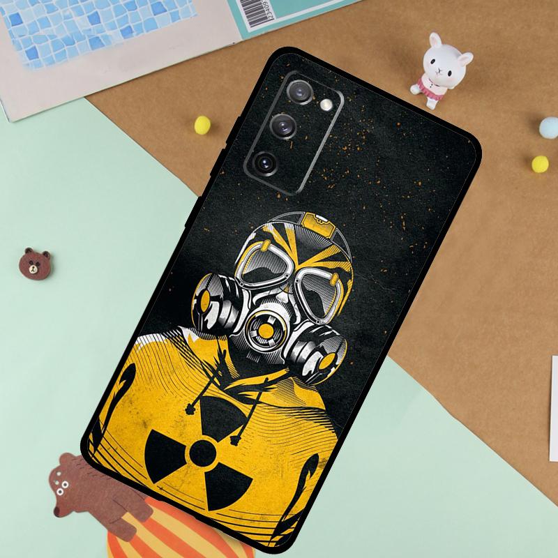 Nuclear Mask Gas Mask Soft Case For Samsung Galaxy S25 Ultra S9 S10 S20 S22 S21 Plus S23 FE S24 Ultra Funda Cover