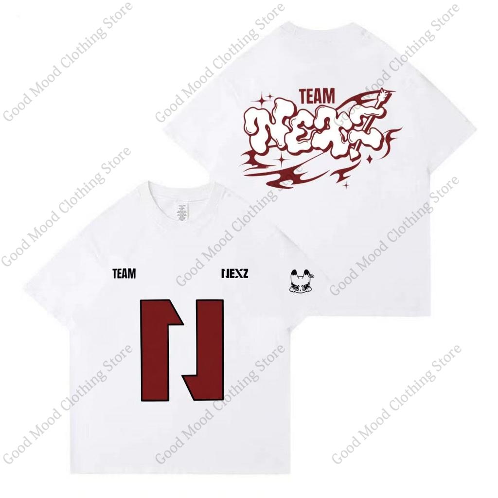 T-shirt NEXZ LIVE TOUR 2026 Stampa Stessa Lettera T-shirt Moda Kpop Unisex Donna Estate Comoda Cotone Manica Corta Magliette