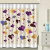 Colored Heart Washable Dirt-Resistant Shower Curtain Shower Head Waterproof Polyester Bath Curtain For Home Decor Accessories