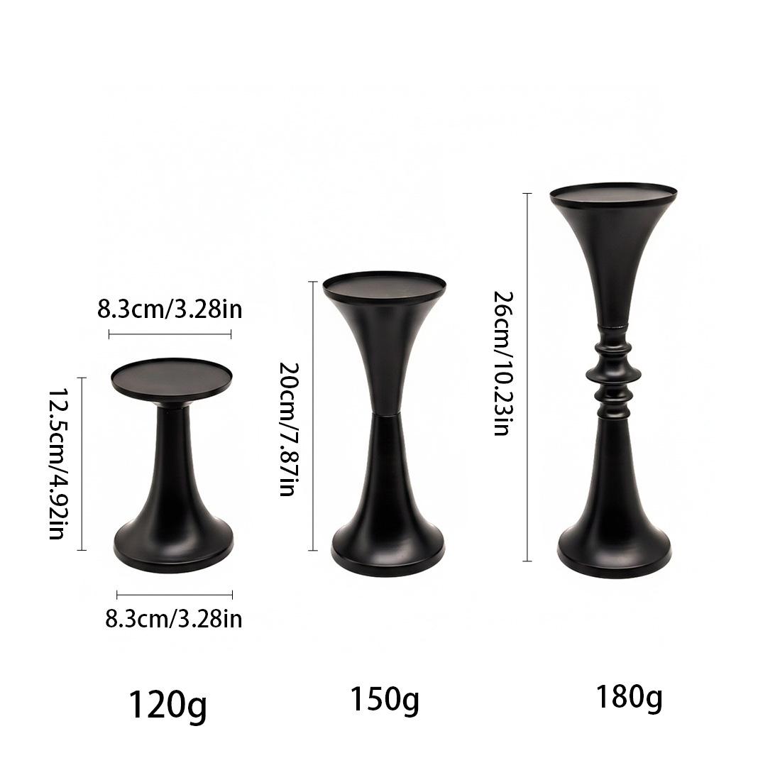 European Minimalist Wrought Iron Candle Holder - Modern Wedding Table Flower Ornament