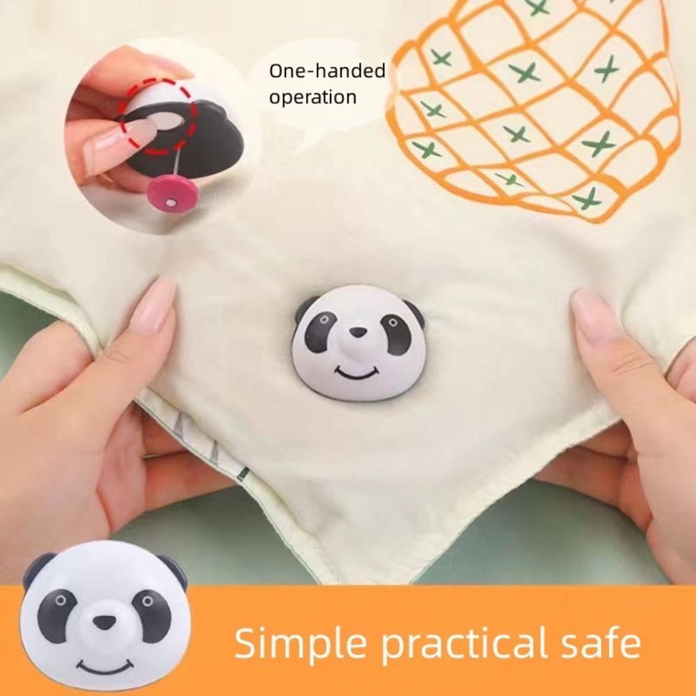 Panda Quilt Retainer Clips - Anti-slip Fixing Buckles for Bedding - 8 Pieces Set - Suitable for Sofa Cushions and Quilt Covers