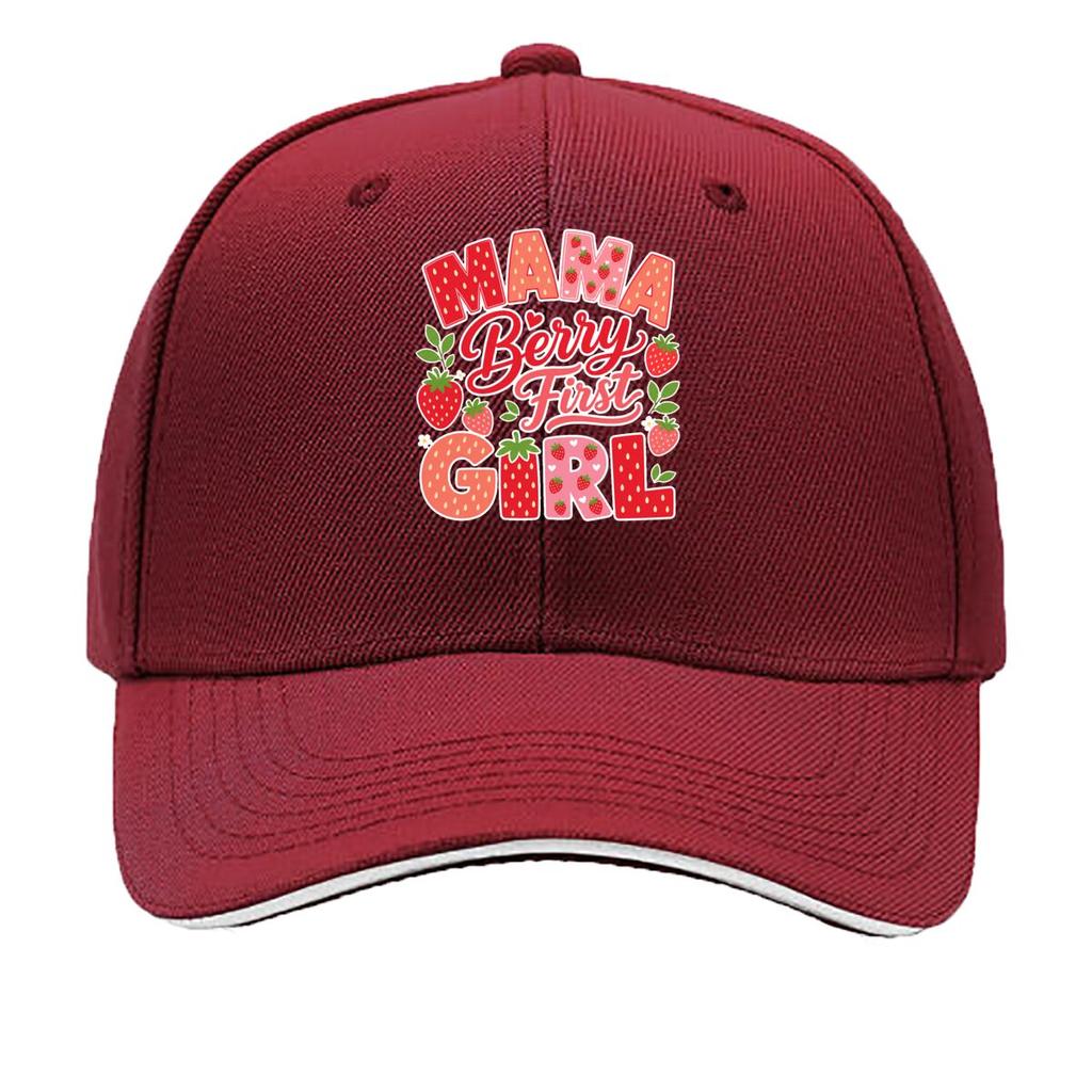 Sweet Strawberry First Birthday Mama Sandwich Baseball Cap Sun Cap Outdoor Workouts Hat