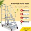 Mobile Extendable Ladder Truck for Warehouse and Supermarket Use