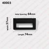 NAIERDI 5 Pieces Concealed Flat Furniture Handle Black Invisible Cabinet Pulls Aluminum Alloy Wardrobe Door Handles