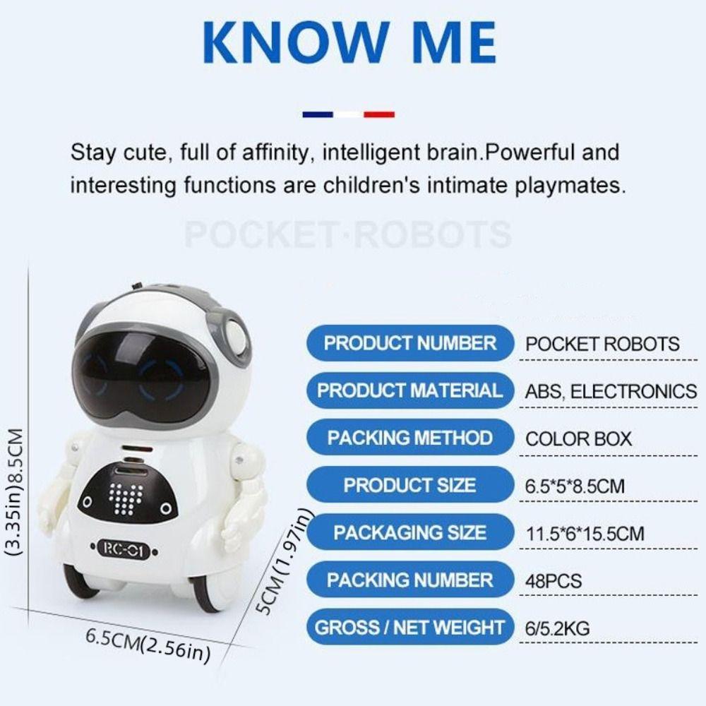 Smart Robot Pocket Robot Voice Recognition Mini Robot Toy Talking Interactive Robot  Birthday Gift
