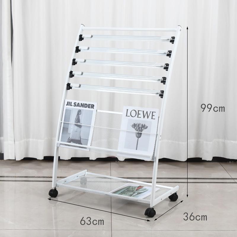 Newspaper & Magazine Display Stand with Brochure Holder for Office Organization and Storage