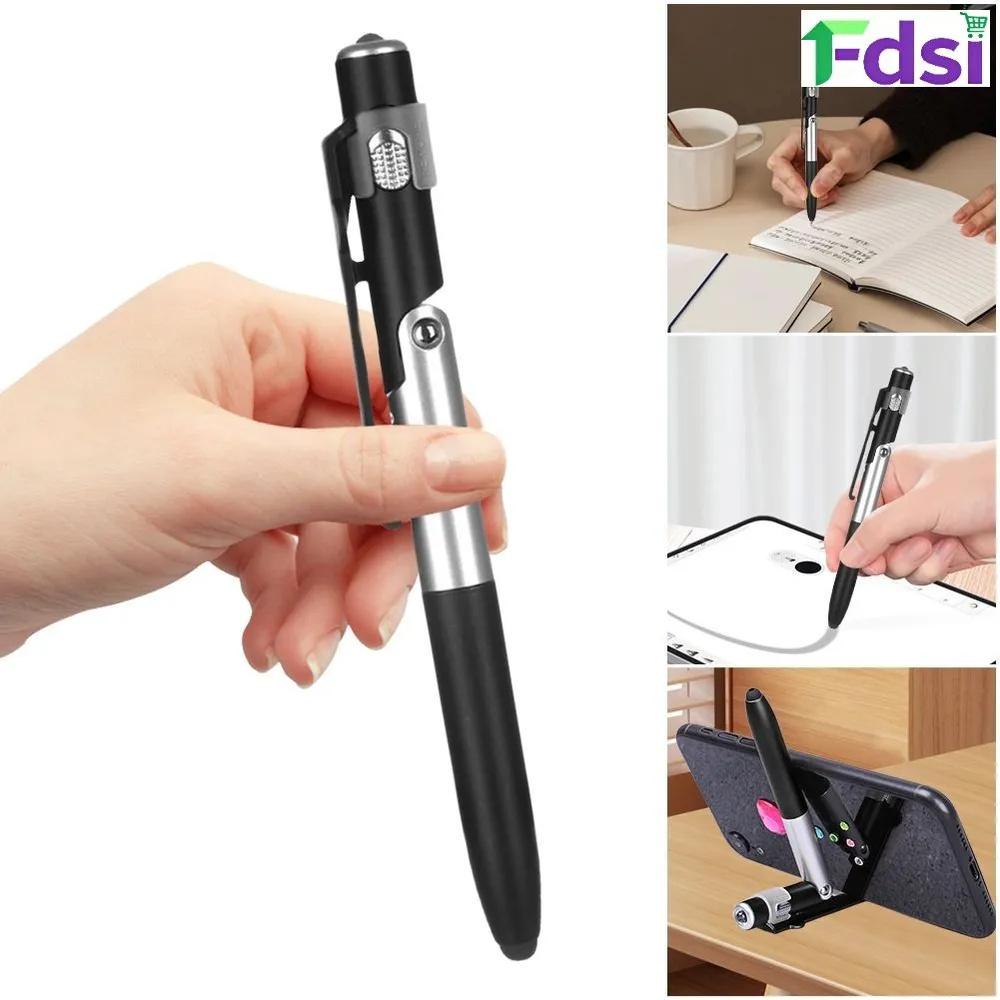 Penna giocattolo: Penna Pieghevole Quattro-in-uno con Luce LED, Supporto per Telefono e Penna Sferografica Capacitiva 5ml