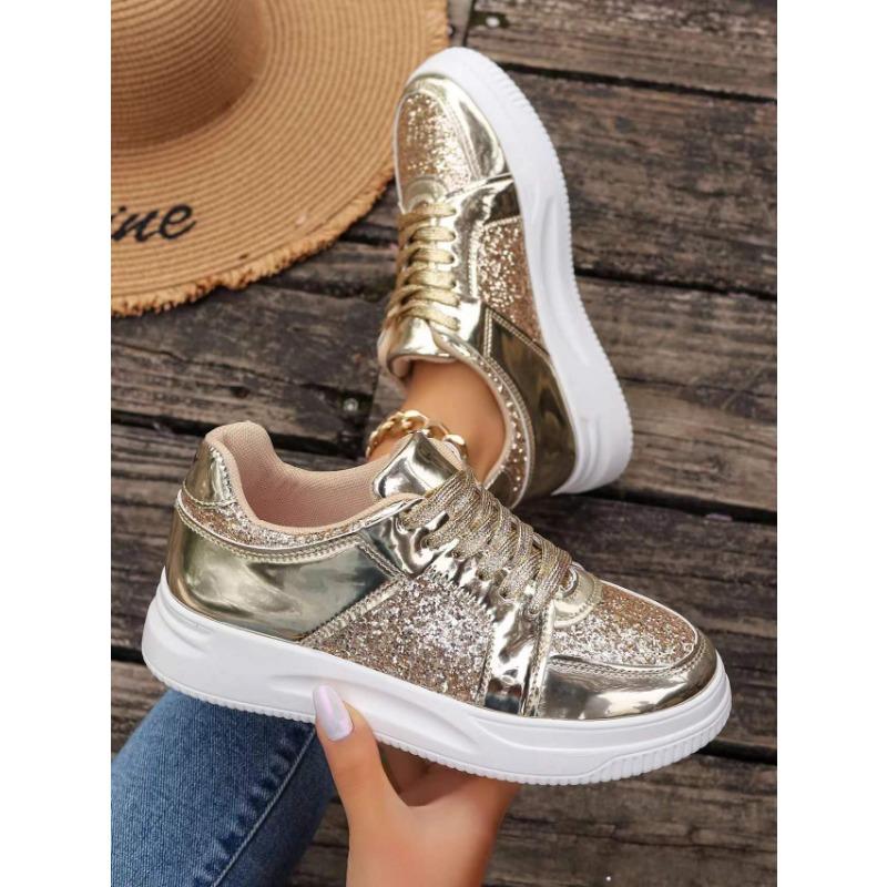 New Fashionable and Casual Plus-size Women's Lace-up Thick-soled Casual Shoes