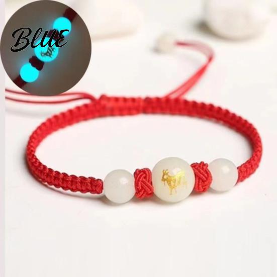 Glow In The Dark Bracelet Snake Year Lucky Red Rope
