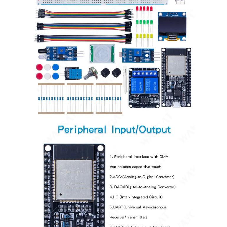 DIY Starter Kit for ESP32 ESP-32S WIFI with Storage Box Learning Basic Starter Kit 0.96 Inch Oled Pir Motion Sensor