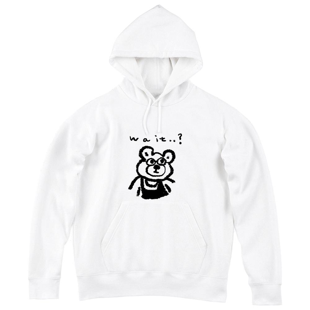 Peace Peace Waiting Teddy Bear Hoodie Black/L