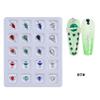 20Pcs/set 3D Nail Jewelry Luxury Alloy Nail Art Rhinestones Shiny Crystal Diamond Gems for Nail Decor Rings Earrings DIY