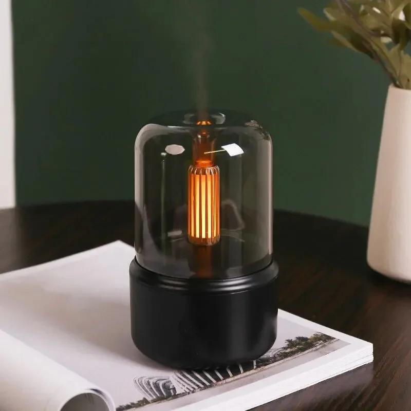 HOMEFISH Home Tragbarer Aroma-Diffusor USB-Luftbefeuchter Ätherisches Öl Nachtlicht Kaltnebel-Hersteller Sprüher für Geschenk Schlafzimmer
