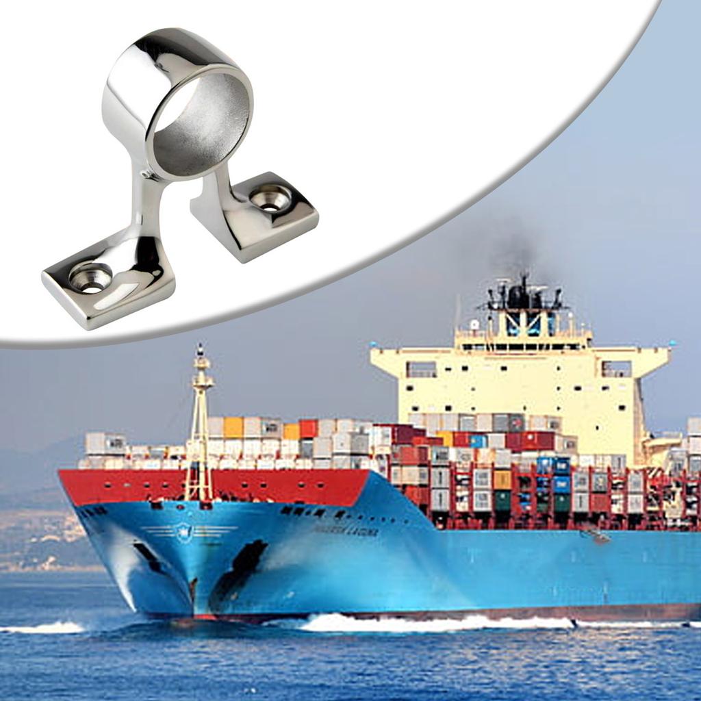 Stainless Steel Hand Railing Fitting Center Bracket for 25mm Tubing Stable Suitable for Watercrafts Marine Boat