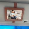 Car Picture Frame Faux Leather Vehicle Sun Visor Photo Holder for Car Display Your Photographs Both Vertically And Horizontally