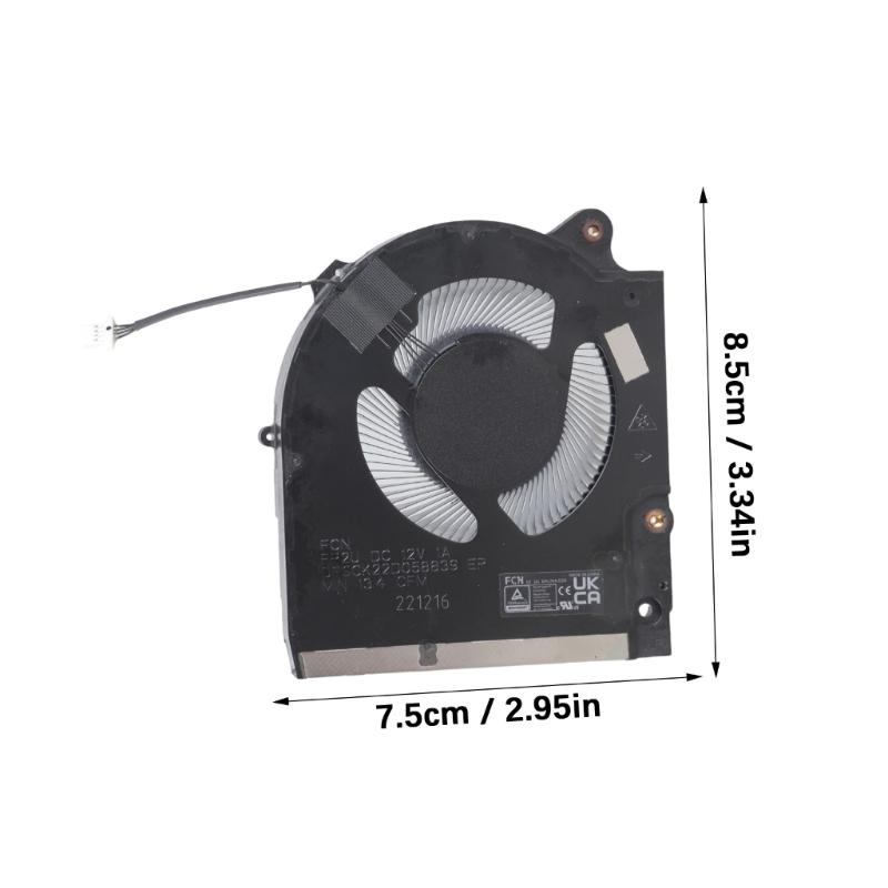 Low Noise Laptop CPU Fan Efficient Heat Dissipation Metal Easy Installation For M15 CPU GPU Cooling