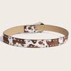 Edgy Punk Rock Women's Waist Belt For Jeans Buckles Charm PU Leather Adjustable Strap