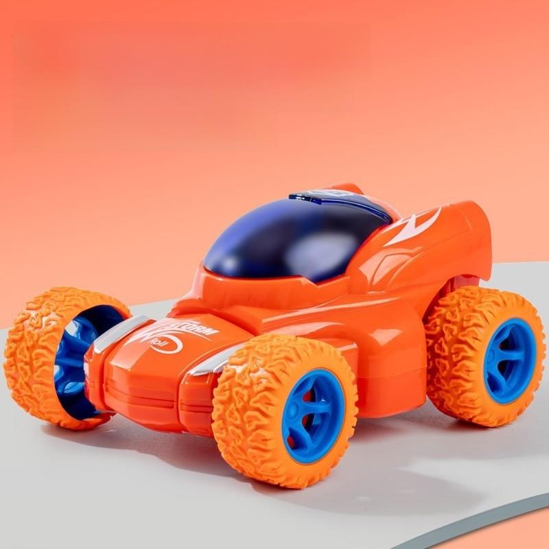 Inertia Cartoon Graffiti Offroad Car Toy With Doublesided Stunt Flip For Kids Play And Development