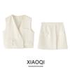 Fashion Wind 2024 New Fall Women's Clothing All-Matching Sleeveless V-neck Vest Work Clothing Outwear Mid Waist Skirt Suit