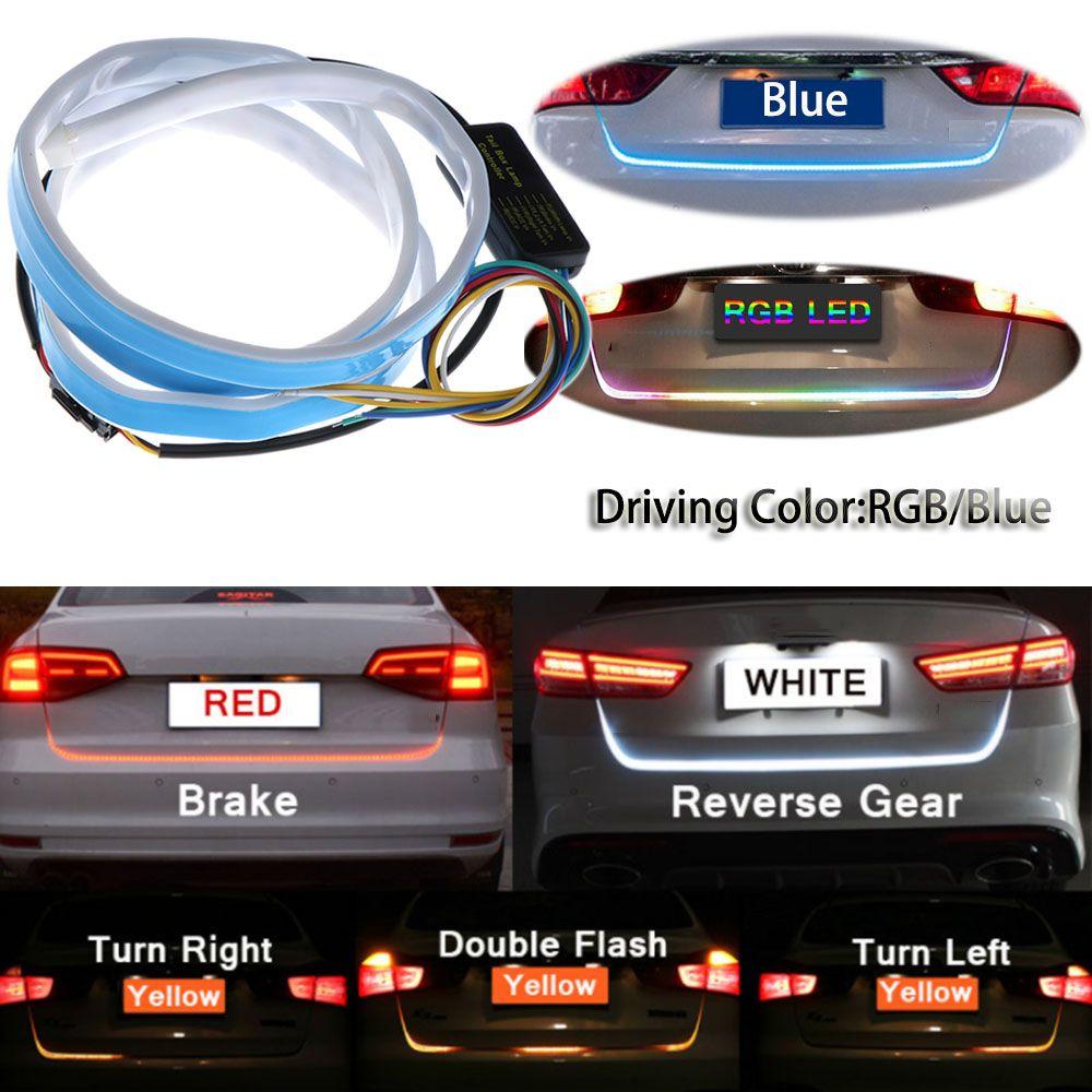 Universal RGB LED License Plate Light Car Brake Tail Reverse Turn Signal Flowing Universal RGB LED License Plate Light Car Brake Tail Reverse Turn Signal Flowing