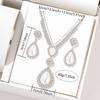 3 Piece Set Of Women Water Drop Diamond Necklace And Earrings With A Stylish And Stylish Design Light Luxury High End Feel Set