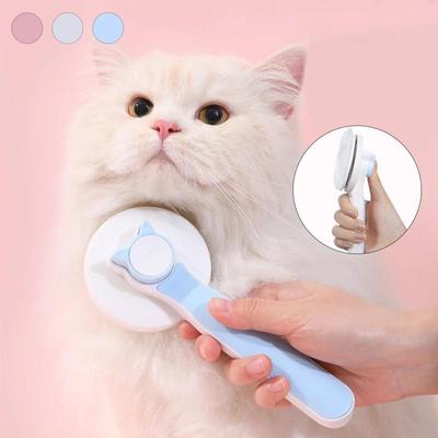 Pet Hair Comb Self Cleaning Slicker Brush for Cats Dogs Pet Grooming Brush for Cats Cat Fur Brush Grooming Tools Cat Supplies