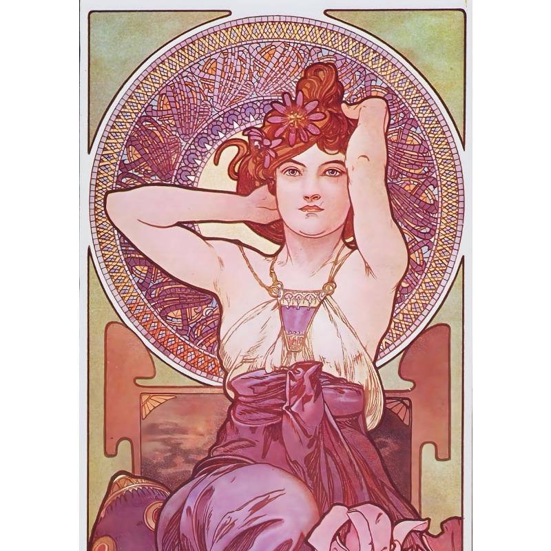 Art Nouveau Retro Poster Abstract Wallpaper Print Canvas Painting Wall Art Picture for Living Room Home Decor Aesthetic Mural