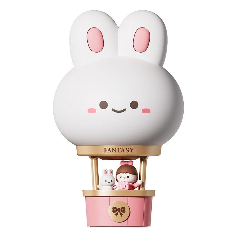 

Silicone Patting Lamp Cute Rabbit Rechargeable Timing LED Night Light for Bedroom Bedside Room Decoration Kids Birthday Gift