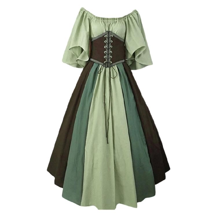 

Renaissances Dress Renaissances Pirate Shirt Skirt with Waist Belt Set Women s Medieval Renaissances Costume Dress S світло-зелений колір