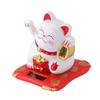 2PCS Waving Arm Lucky Cat Plastic Light Sensing Good Luck Cat Decor for Living Room Hallway