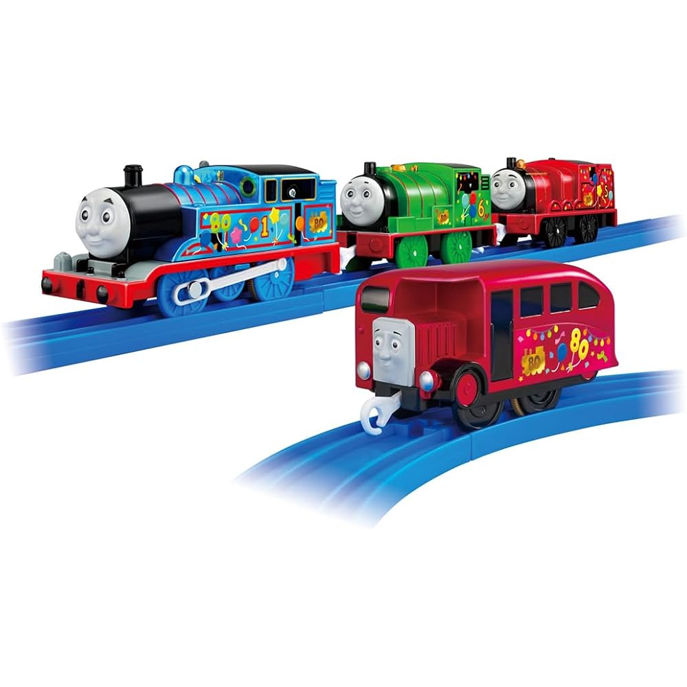 

Takara Tomy Plarail Thomas 80th Anniversary Sparkling Sodor Island Set Toy Train for Ages 3 and Up