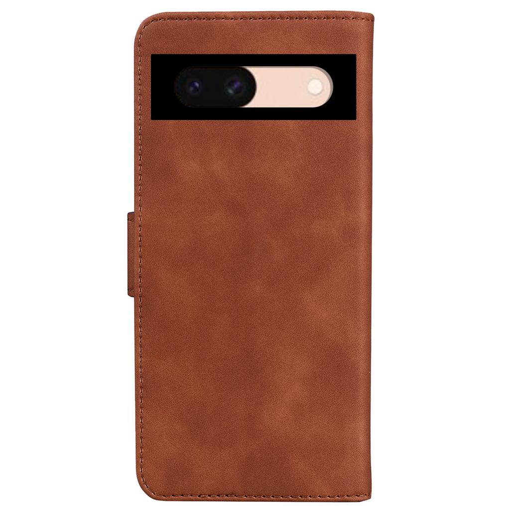 For Google Pixel 8a Phone Stand Case Wallet PU Leather Flip Solid Color Cell Phone Cover