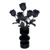 1 Stück Realistische Seiden-Schwarze Rosen Fotografie Hintergrund Blumen Gothic Heimdeko Simulierte Schwarze Rose 36cm