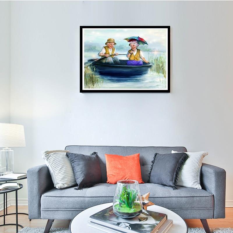 DIY Old Couple 5D Diamond Painting Full Drill Mosaic Diamond Embroidery Rhinestone Cross Stitch Home Decor Wall Art Gift